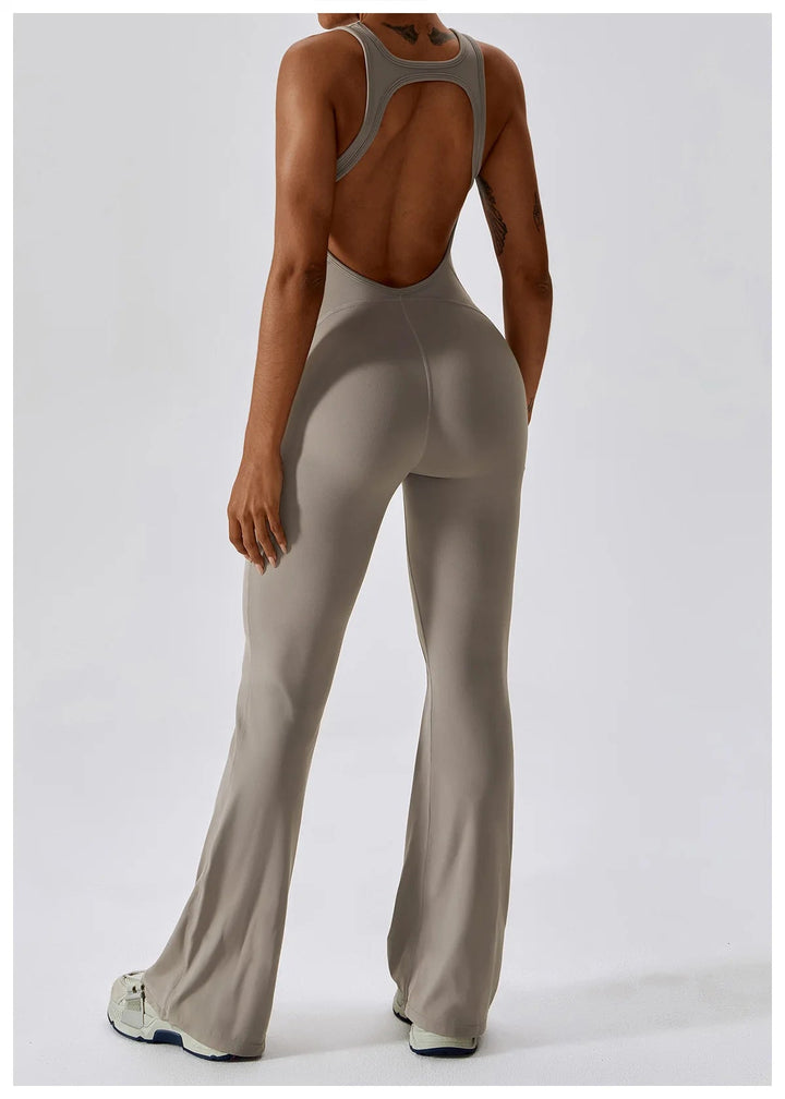 Sexy Back V Jumpsuit Gym Set Women Training Yoga Suit Sportswear Women Sports Jumpsuit Fitness Rompers Stretch Workout Bodysuits SHOPPING HUB