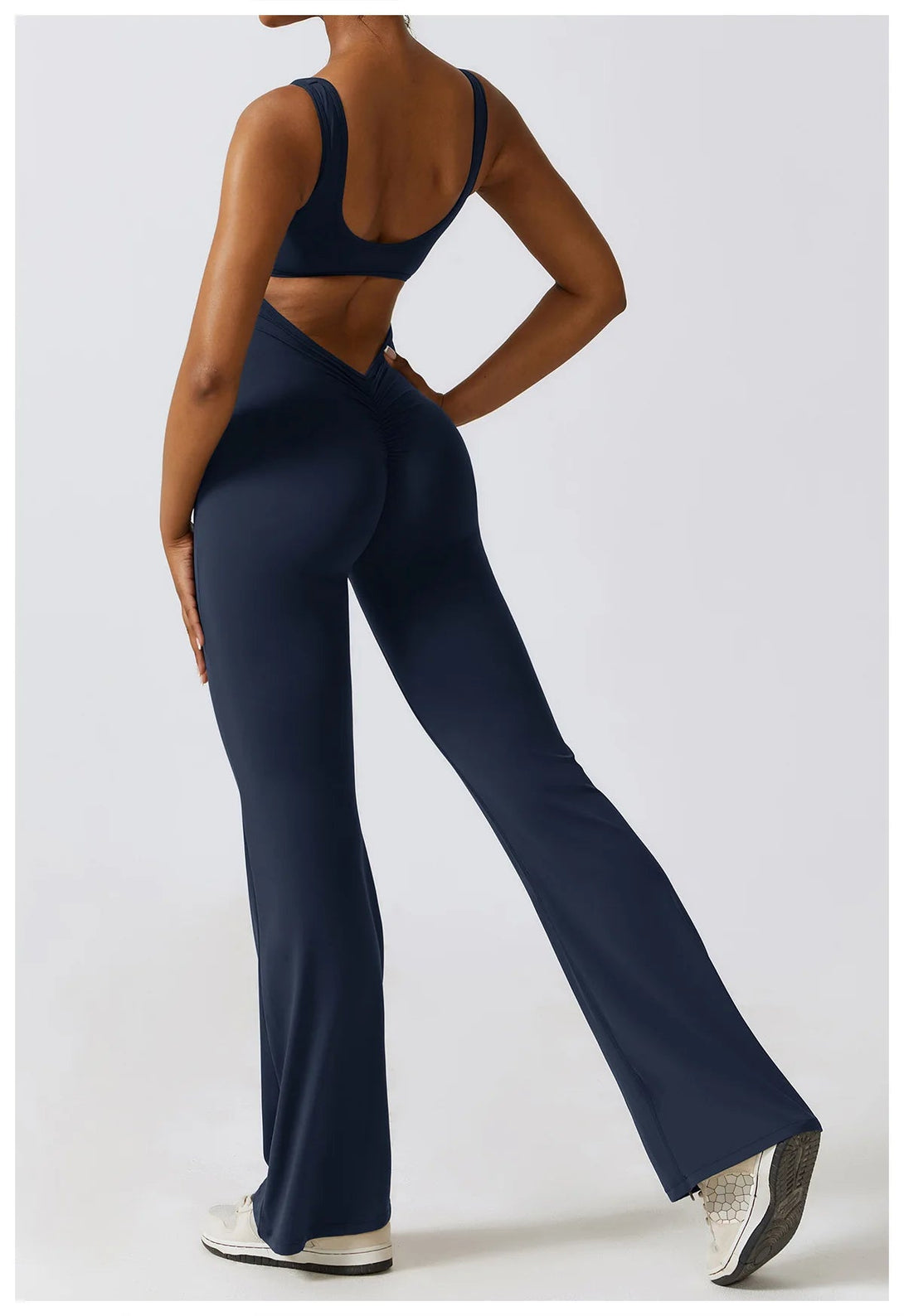 FlexGlam V-Back Fitness Jumpsuit SHOPPING HUB