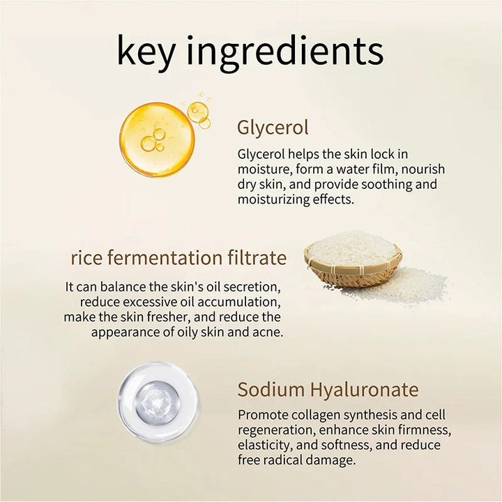 Glow Rice Ampoule Rice Essence Moisturizing And Hydrating Gentle Cleansing Peel Shot Exfoliant Repair Skin Niacinamide Essences BLYNTRA