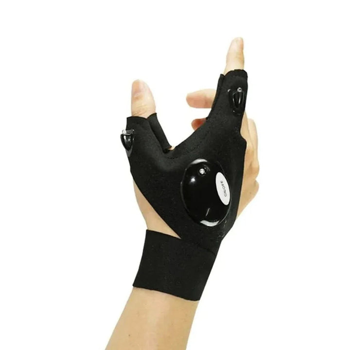 LED Flashlight Luminous Running Gloves Waterproof Cycling Camping Hiking Rescue Glove Lamp Lighting Gloves Fingerless Gloves BLYNTRA
