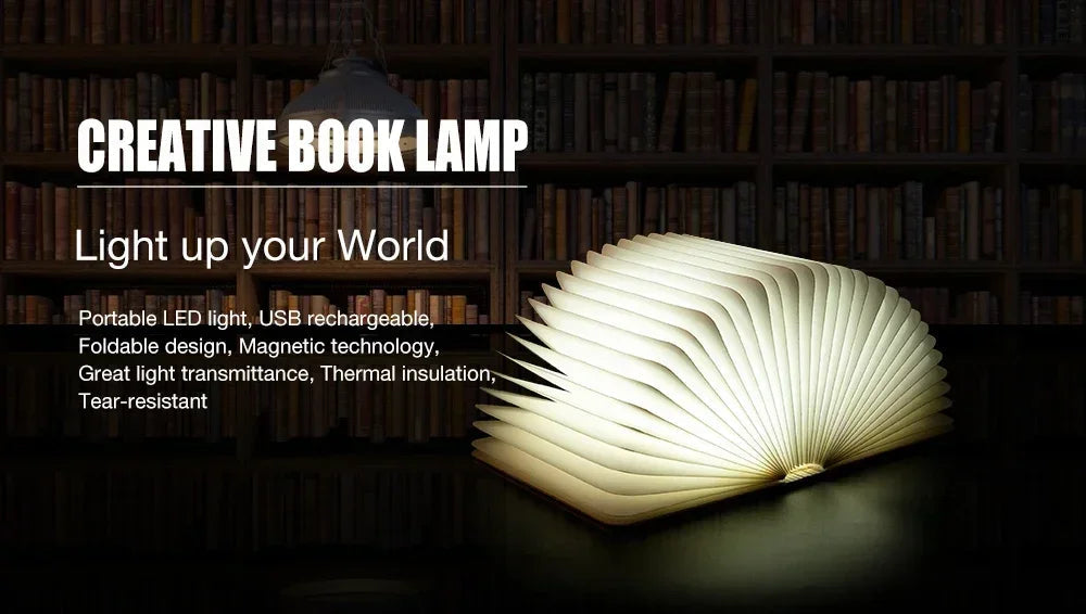 3D Folding Book LED Night Light BLYNTRA