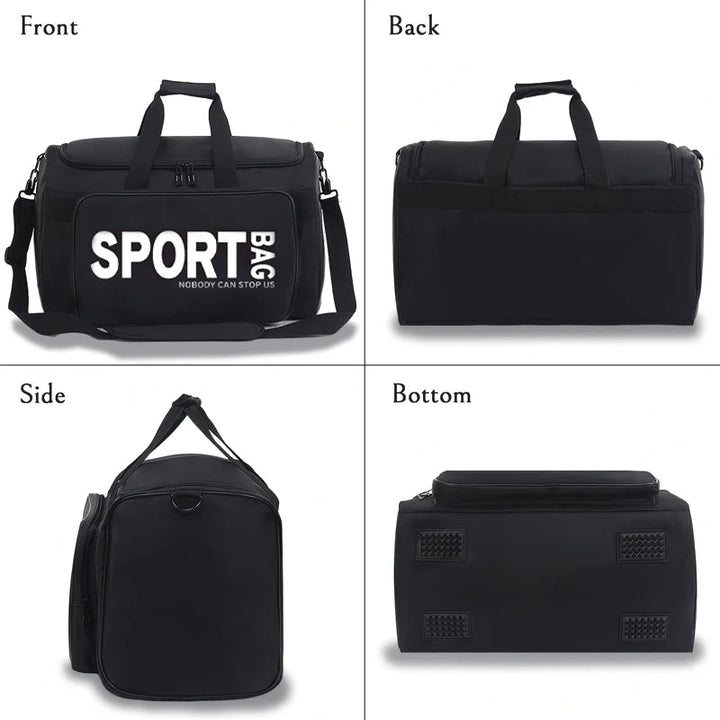A large-capacity travel duffel bag, a sports and fitness bag made of polyester, can be used to store basketball shoes. BLYNTRA