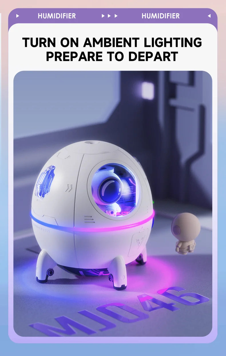 Portable Astronaut Humidifier with LED Light & Aroma Diffuser by BLYNTRA BLYNTRA