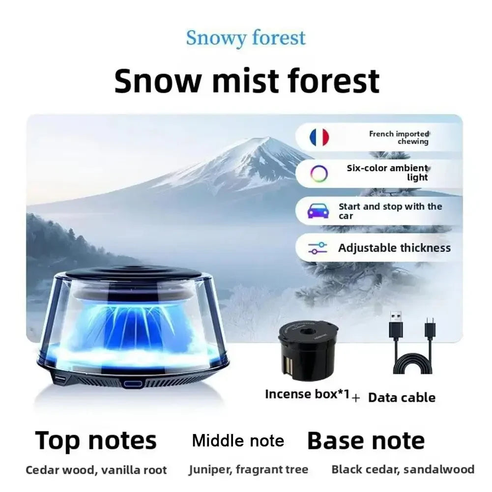 BLYNTRA Smart Car Fragrance Diffuser – Snow Mountain Mist with Lights BLYNTRA