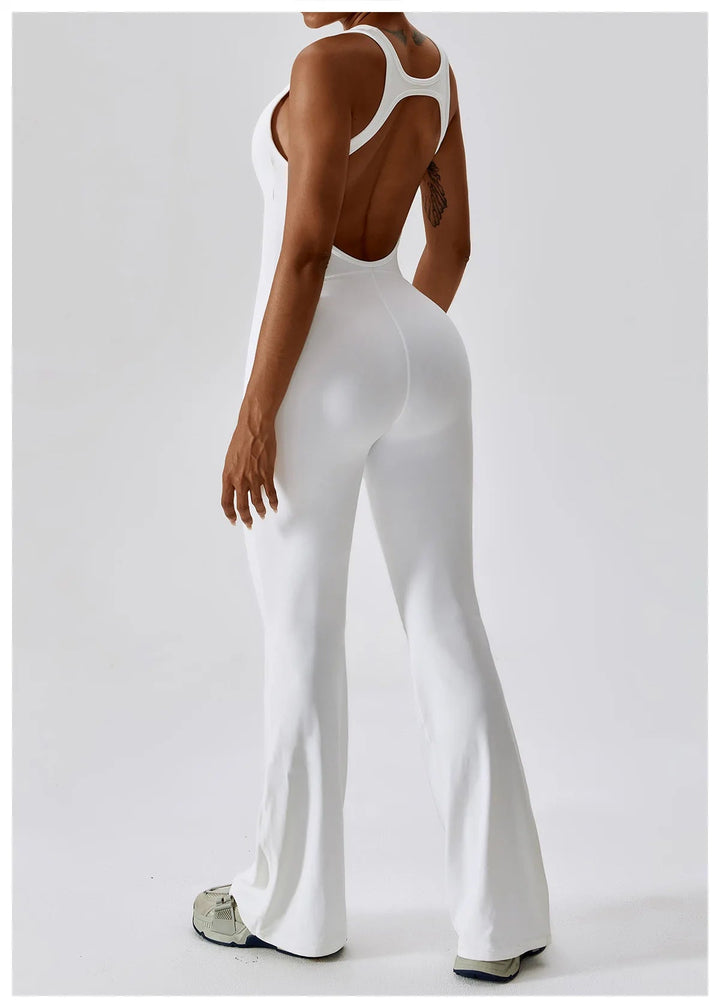 Sexy Back V Jumpsuit Gym Set Women Training Yoga Suit Sportswear Women Sports Jumpsuit Fitness Rompers Stretch Workout Bodysuits SHOPPING HUB