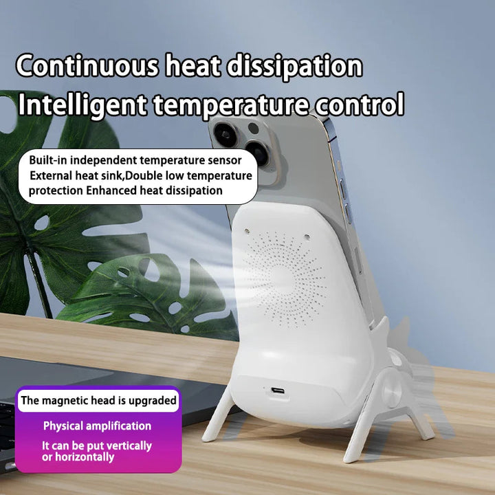 Mini Chair Cordless Charger Stable Support Desktop Phone Stand Tabletop Ornament High Performance Portable 3 in 1 Fast Charger BLYNTRA