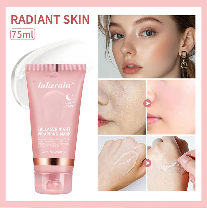 75ml Collagen Peel-off Mask Night Wrapping Facial Mud Firming mask Daily 100g Collagen Jelly Cream Hydrolyzed Collagen Skin Care BLYNTRA