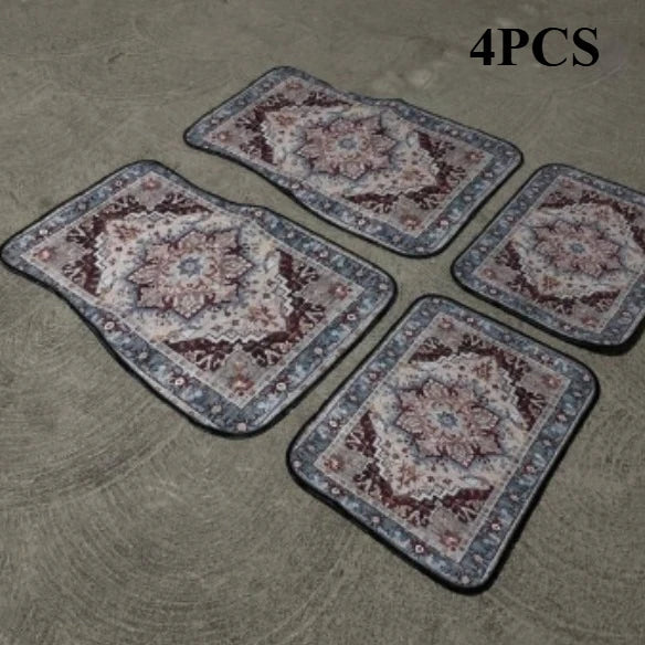 4PCS Universal Car Mats Set, Polyester All Weather Front Floor Mats, Non Slip Auto Carpets for Cars BLYNTRA