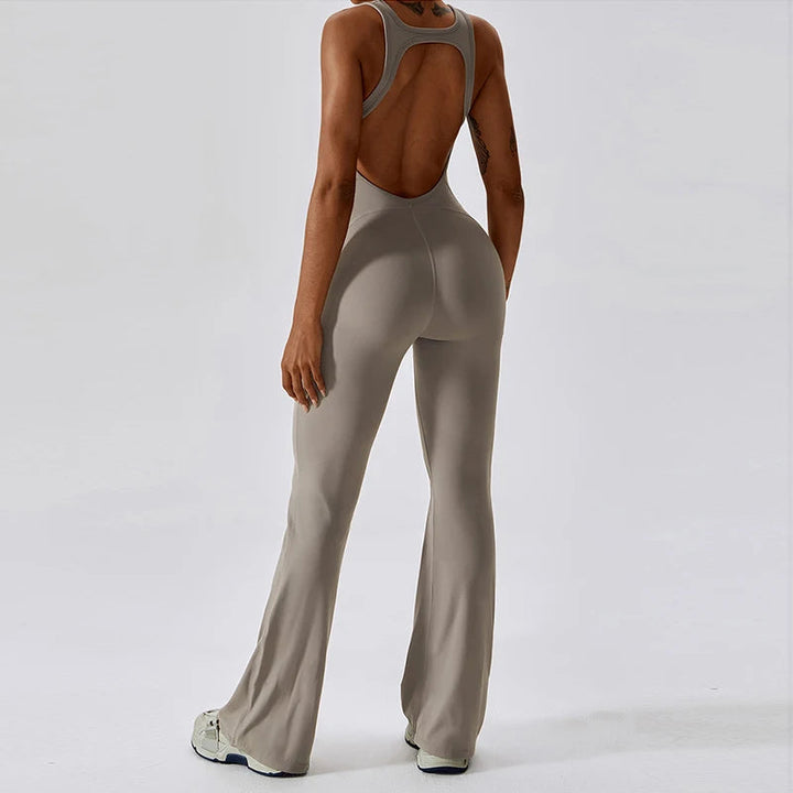 Sexy Back V Jumpsuit Gym Set Women Training Yoga Suit Sportswear Women Sports Jumpsuit Fitness Rompers Stretch Workout Bodysuits SHOPPING HUB