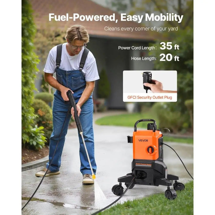 Powerful Electric Pressure Washer 2700 PSI 1.8 GPM Adjustable Nozzles Foam Cannon Included High Efficiency Outdoor Cleaning BLYNTRA
