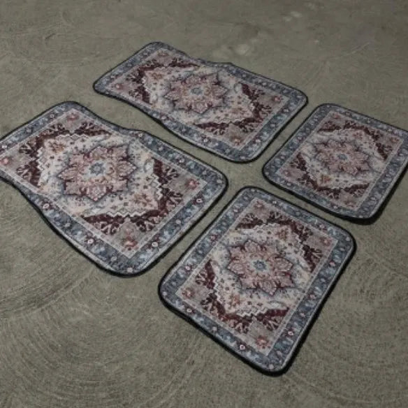 4PCS Universal Car Mats Set, Polyester All Weather Front Floor Mats, Non Slip Auto Carpets for Cars BLYNTRA