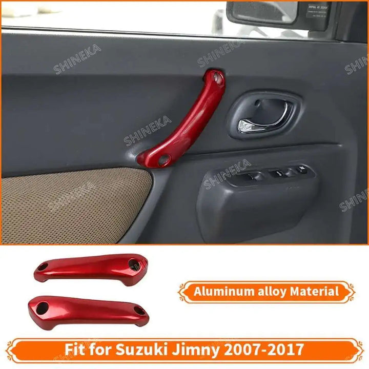 SHINEKA Car Red Interior & Exterior Decoration Cover fit for Suzuki Jimny 2007 2008 2009 2010 2011 2012 2013 2014 2015 2016 2017 BLYNTRA