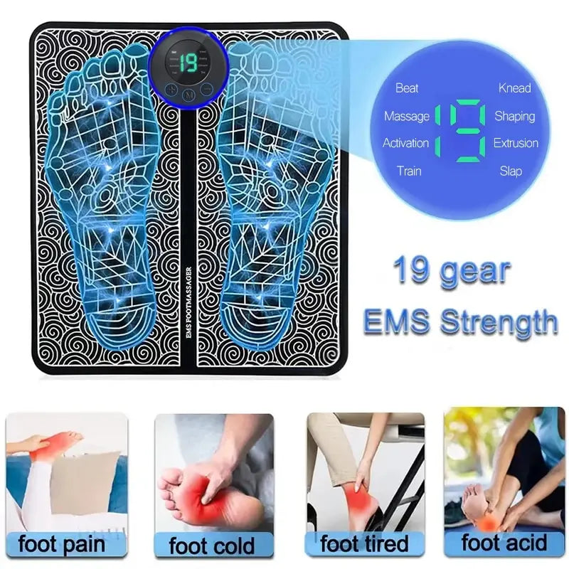 BLYNTRA Foot Massage Stimulation Pad  Lightweight Relief Remote 