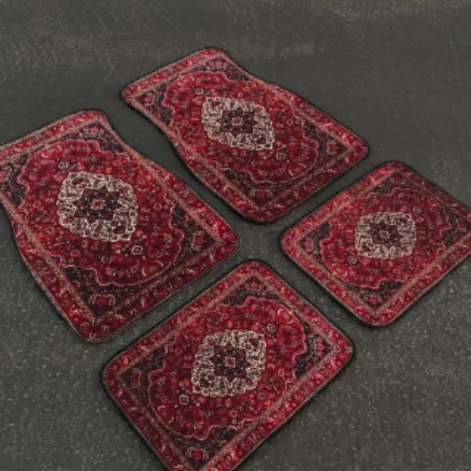 4PCS Universal Car Mats Set, Polyester All Weather Front Floor Mats, Non Slip Auto Carpets for Cars BLYNTRA