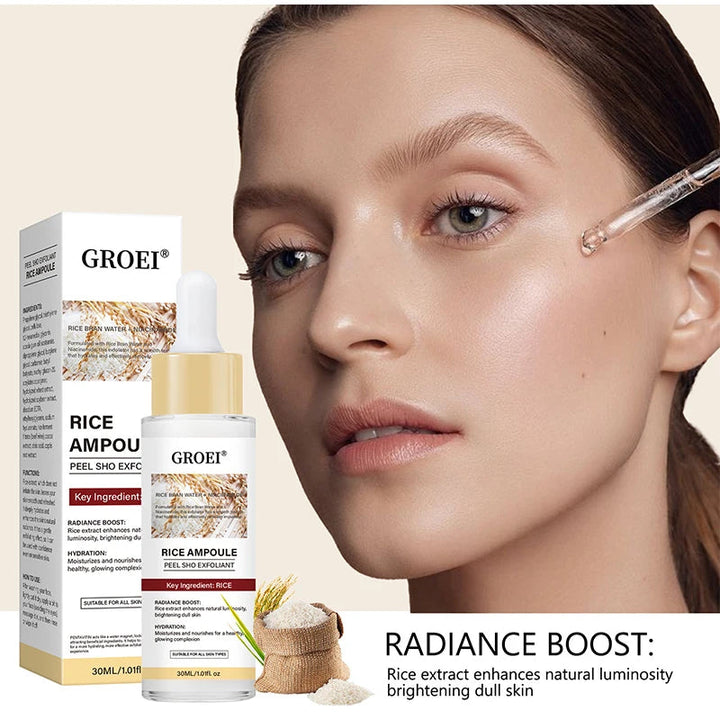 Glow Rice Ampoule Rice Essence Moisturizing And Hydrating Gentle Cleansing Peel Shot Exfoliant Repair Skin Niacinamide Essences BLYNTRA