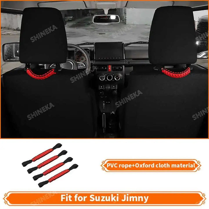 SHINEKA Car Red Interior & Exterior Decoration Cover fit for Suzuki Jimny 2007 2008 2009 2010 2011 2012 2013 2014 2015 2016 2017 BLYNTRA