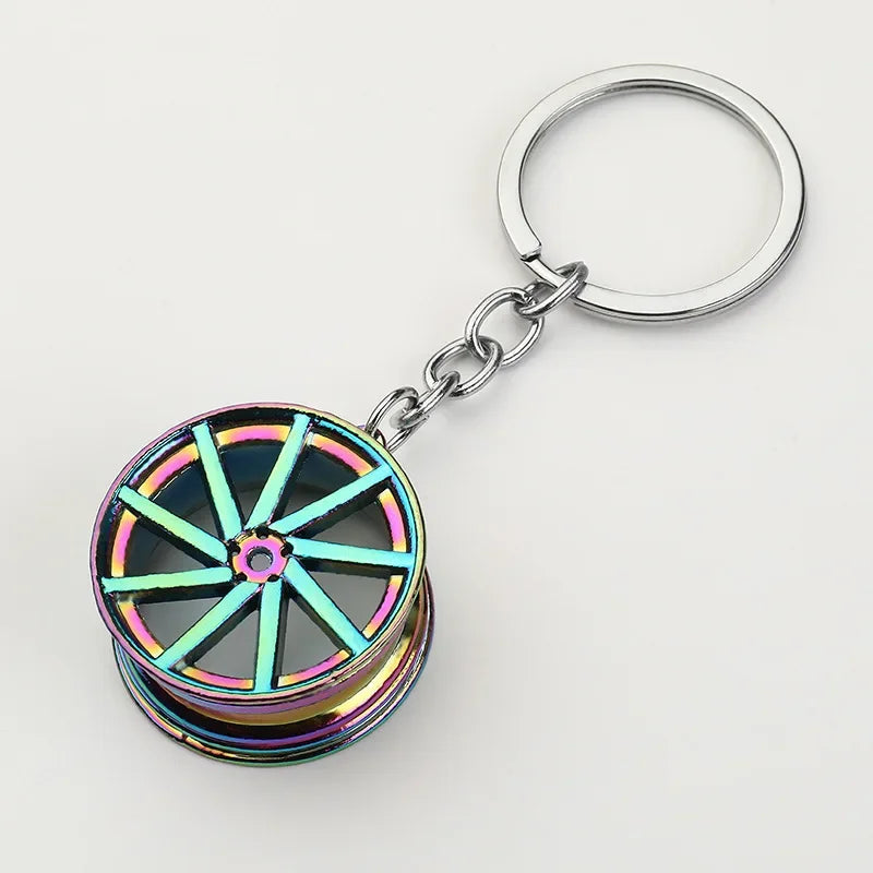 Creative Gear Head Keychain Speed Gearbox Keyring for Car Key Turbo Hub Brake Disc Pendant Shock Absorber Keys Holder Chain Ring BLYNTRA