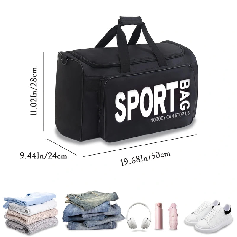 Large Sports Duffel Bag With Shoe Compartment BLYNTRA