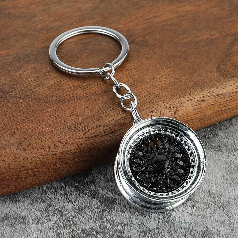 Creative Gear Head Keychain Speed Gearbox Keyring for Car Key Turbo Hub Brake Disc Pendant Shock Absorber Keys Holder Chain Ring BLYNTRA