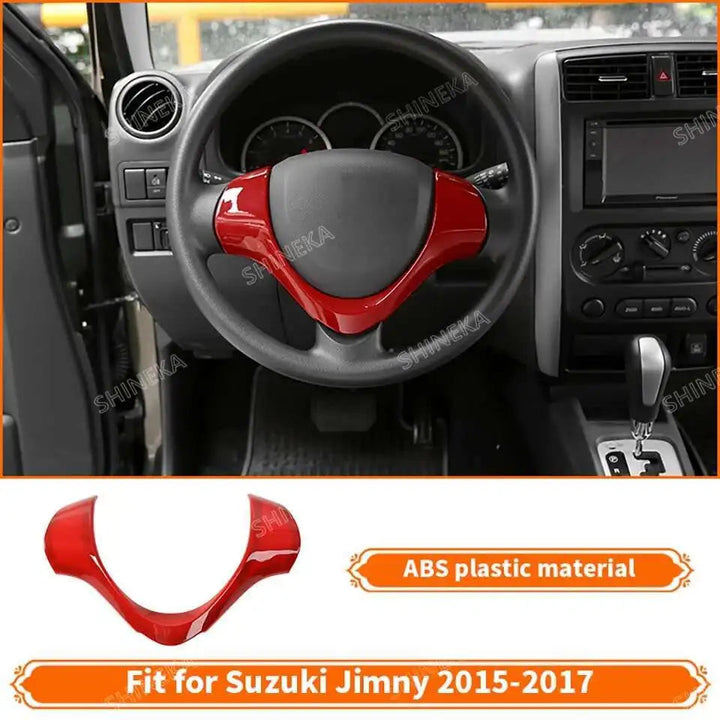 SHINEKA Car Red Interior & Exterior Decoration Cover fit for Suzuki Jimny 2007 2008 2009 2010 2011 2012 2013 2014 2015 2016 2017 BLYNTRA