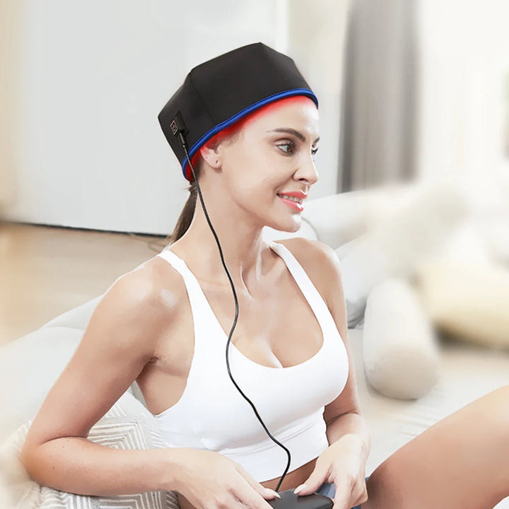 Red Light Therapy Hat Treatment Helmet Anti Hair Loss Anxiety Stress Relief Head Pain Hat Scalp Relax Massager Helmet for Hair SHOPPING HUB