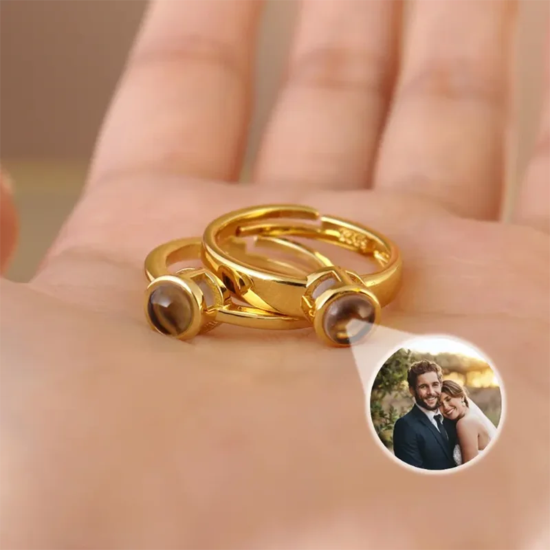 BLYNTRA DHQH Customized Picture Projection Ring – Gift for Couples BLYNTRA