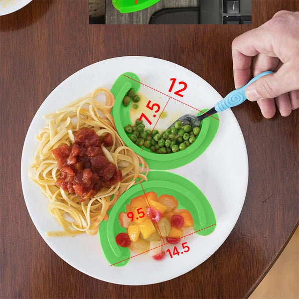 2-package Plate Divider Food Safe Silicone Food Separator Accessories Food Partition Plate Separator Kitchen Gadgets For Health BLYNTRA