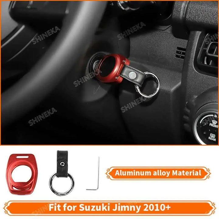 SHINEKA Car Red Interior & Exterior Decoration Cover fit for Suzuki Jimny 2007 2008 2009 2010 2011 2012 2013 2014 2015 2016 2017 BLYNTRA
