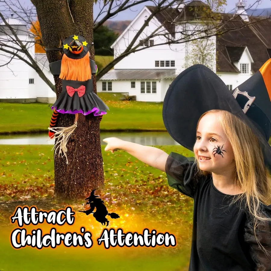 BLYNTRA Crashing Witch Decor – Funny Outdoor Halloween Yard Display BLYNTRA