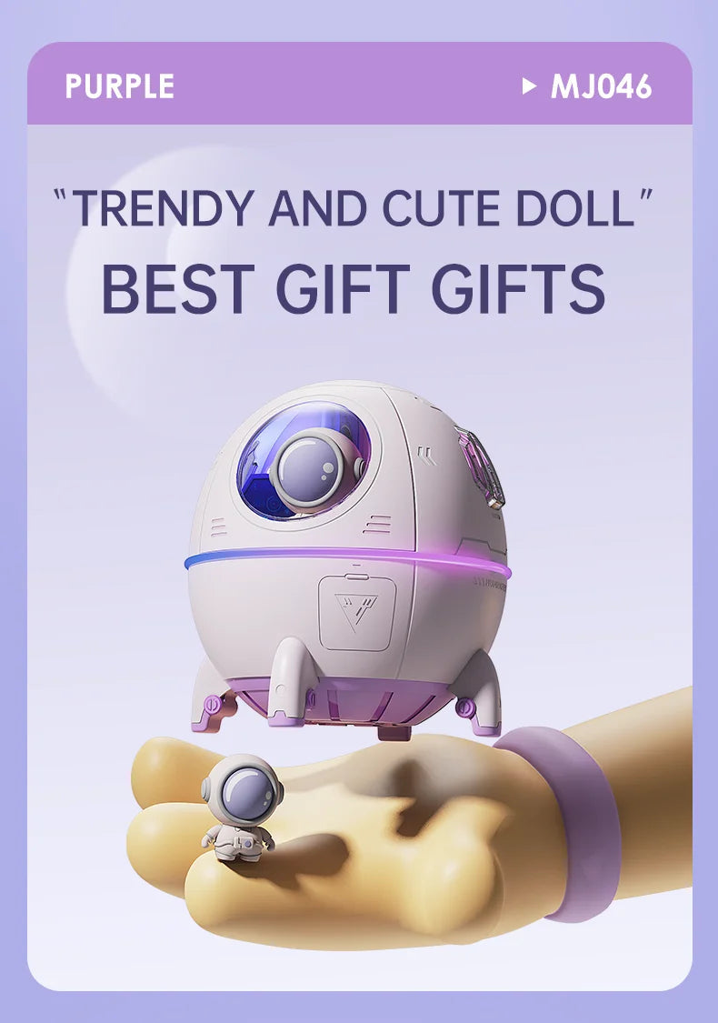 Portable Astronaut Humidifier with LED Light & Aroma Diffuser by BLYNTRA BLYNTRA