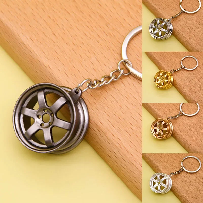Creative Gear Head Keychain Speed Gearbox Keyring for Car Key Turbo Hub Brake Disc Pendant Shock Absorber Keys Holder Chain Ring BLYNTRA