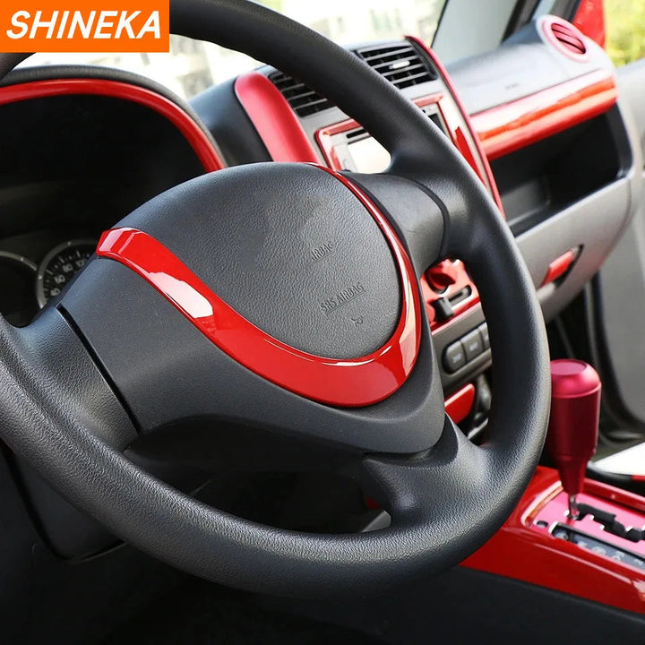 SHINEKA Car Red Interior & Exterior Decoration Cover fit for Suzuki Jimny 2007 2008 2009 2010 2011 2012 2013 2014 2015 2016 2017 BLYNTRA
