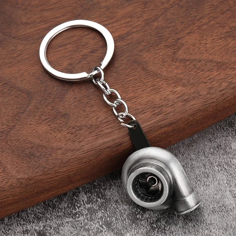 Creative Gear Head Keychain Speed Gearbox Keyring for Car Key Turbo Hub Brake Disc Pendant Shock Absorber Keys Holder Chain Ring BLYNTRA