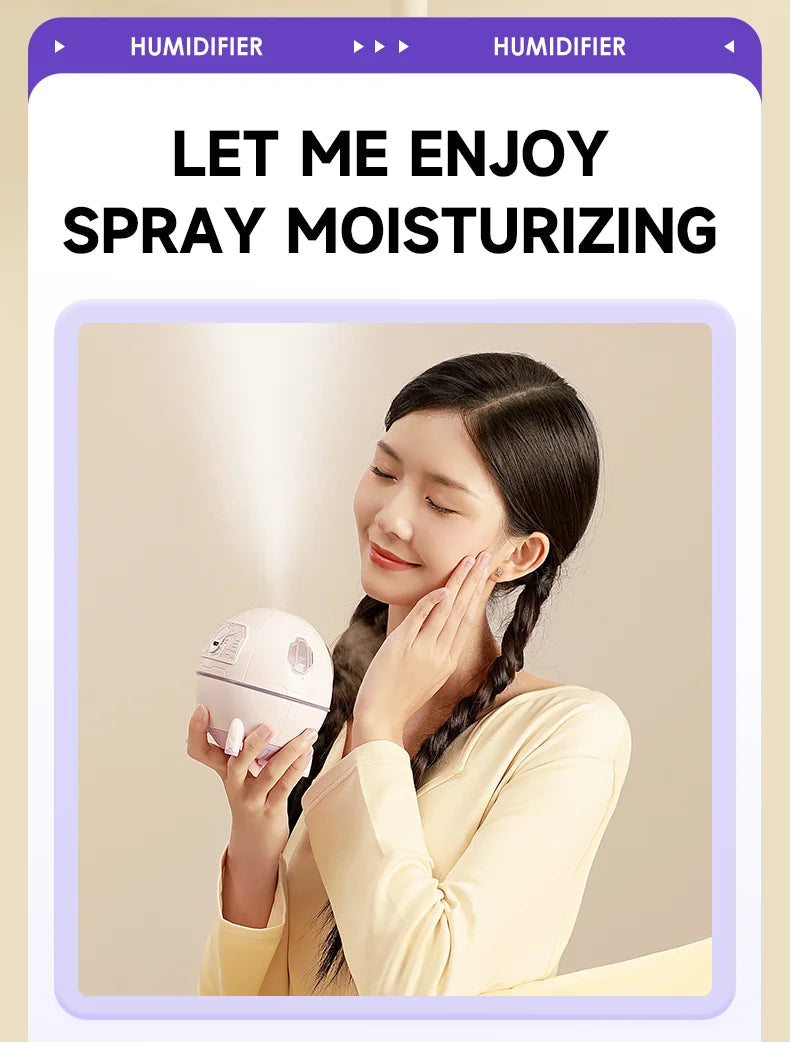 Portable Astronaut Humidifier with LED Light & Aroma Diffuser by BLYNTRA BLYNTRA