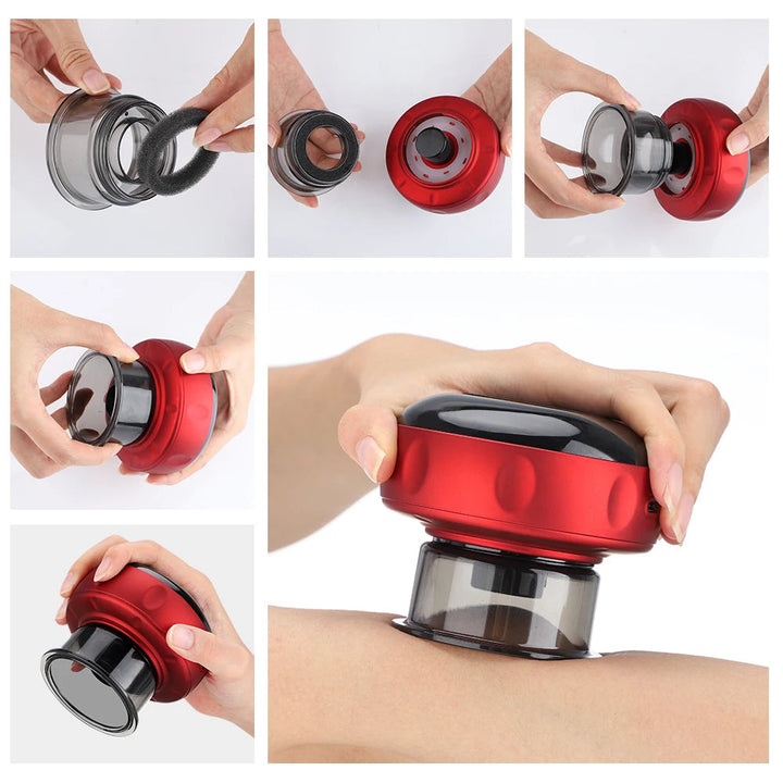 Smart Vacuum Suction Cup Cupping Therapy Massage Jars Anti-Cellulite Massager Body Cups Rechargeable Fat Burning Slimming Device BLYNTRA