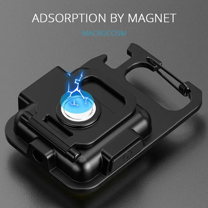 Super Bright Keychain Flashlight Mini COB Portable Work Light USB Rechargeable Outdoor Camping Fishing Pocket Lamps With Magnet BLYNTRA