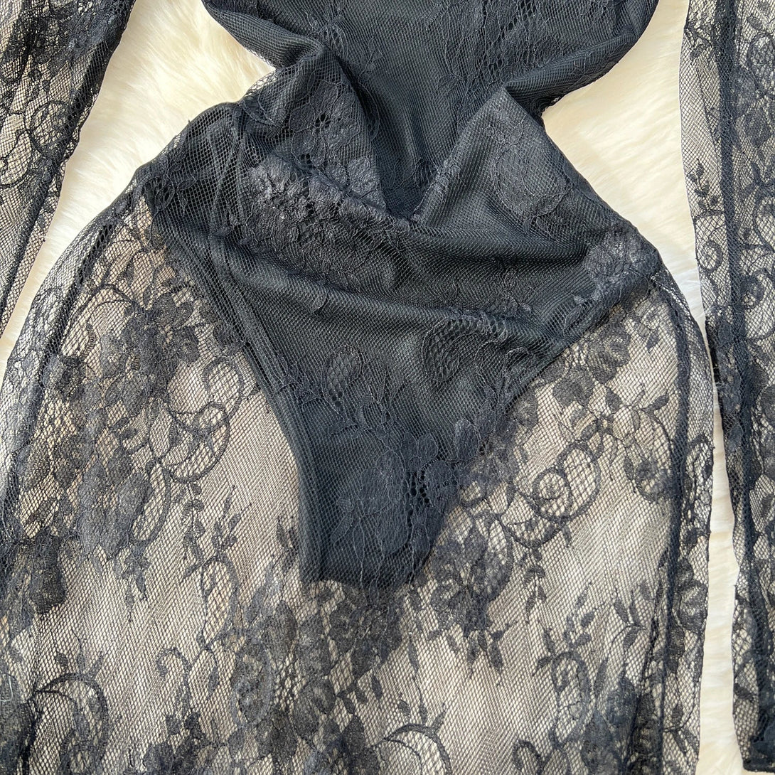 LaceMuse Sheer Elegance Dress SHOPPING HUB