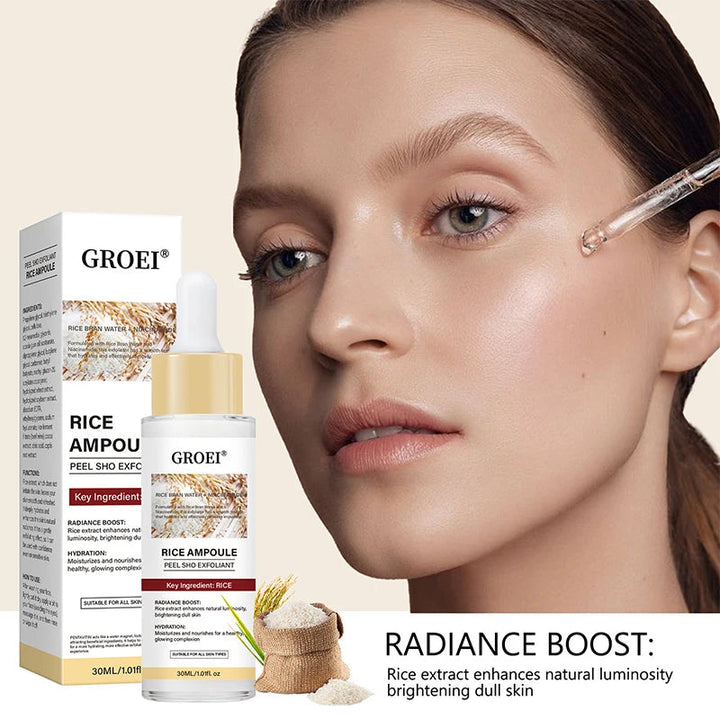 Glow Rice Ampoule Rice Essence Moisturizing And Hydrating Gentle Cleansing Peel Shot Exfoliant Repair Skin Niacinamide Essences BLYNTRA