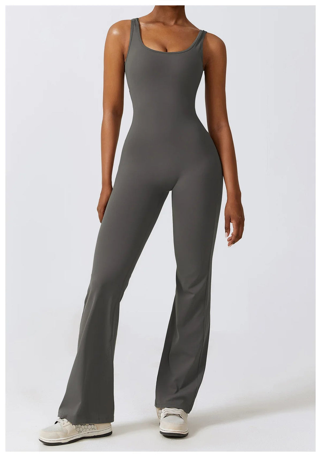FlexGlam V-Back Fitness Jumpsuit SHOPPING HUB