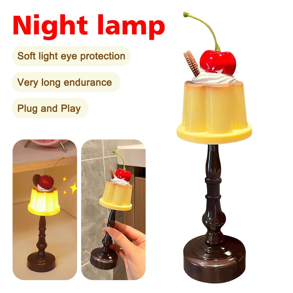 BLYNTRA Kawaii Pudding Night Light – LED Desk & Bedside Lamp BLYNTRA