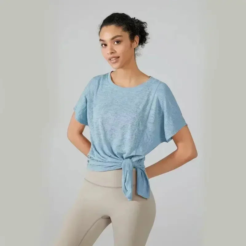 Women's Gym Clothing Summer Yoga Shirts & Blouses Fitness Sport Running T-shirt Female Short Sleeve Workout Sporty Woman Top BLYNTRA