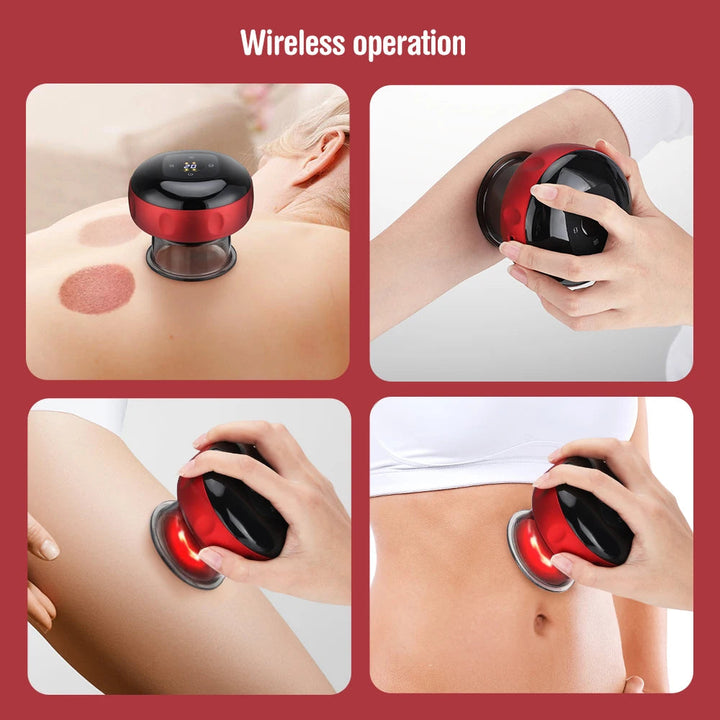 Smart Vacuum Suction Cup Cupping Therapy Massage Jars Anti-Cellulite Massager Body Cups Rechargeable Fat Burning Slimming Device BLYNTRA