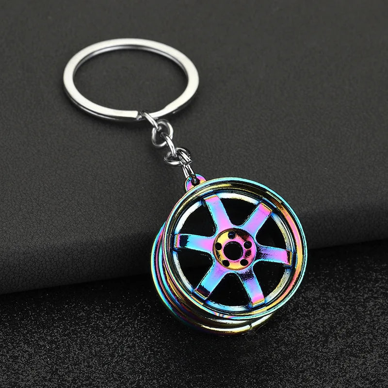 Creative Gear Head Keychain Speed Gearbox Keyring for Car Key Turbo Hub Brake Disc Pendant Shock Absorber Keys Holder Chain Ring BLYNTRA