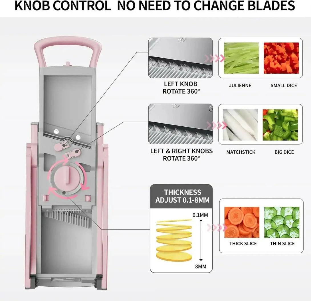 Vegetable Cutter, Food Chopper, Dicer Fruit, French Fry, SS 420 ABS AS,Mandoline Slicer, Kitchen Accessories,Home Gadgets, JS001 SHOPPING HUB