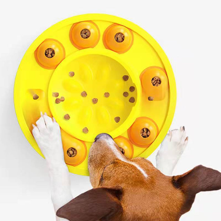 SmartBark IQ Puzzle Feeder Toy for Dogs Silicone Back Scrub Bath Brush