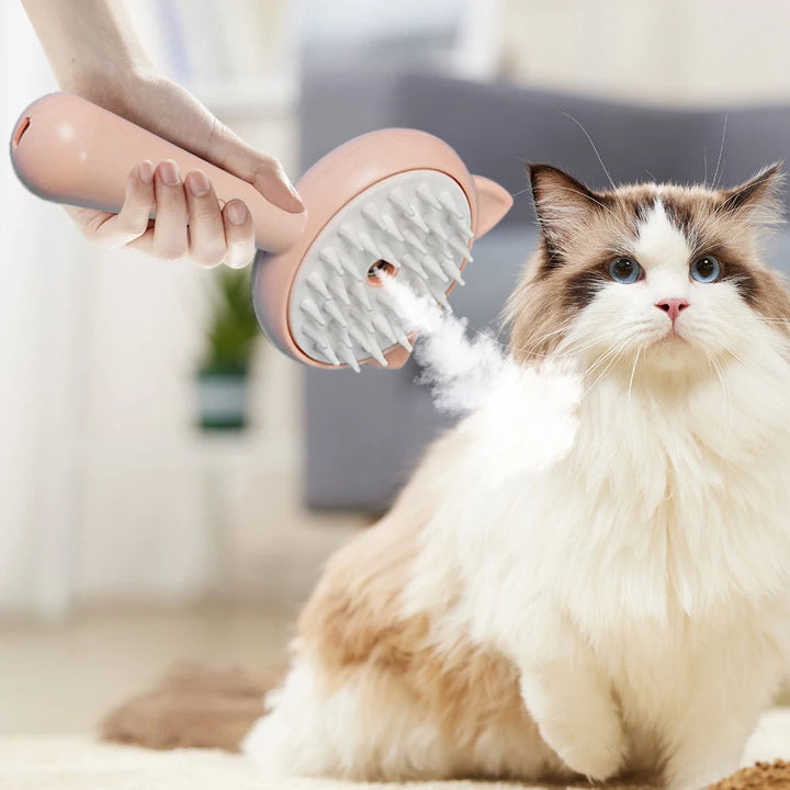 Hair Cleaning Brush With Mist Multifunctional Cat Grooming Brush Rechargeable Self Cleaning Slicker Brush For Pets Dogs & Catsb Pet Products Silicone Back Scrub Bath Brush