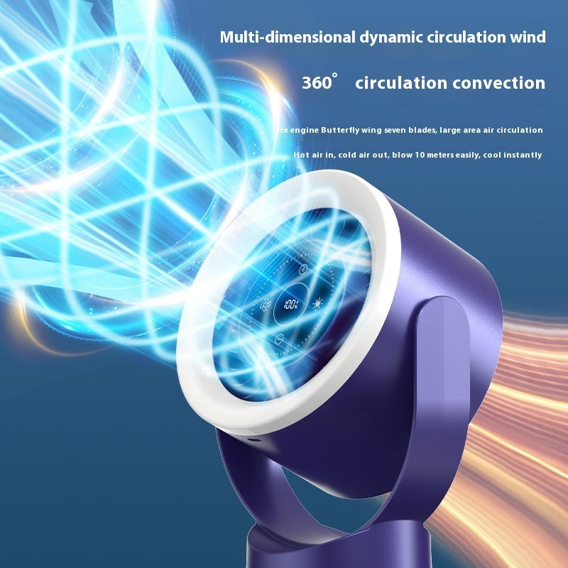 CoolBreeze Adjustable Fan Light with LED Display Silicone Back Scrub Bath Brush