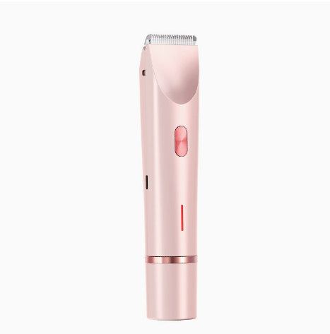 2 In 1 Hair Removal Epilator USB Rechargeable Trimmer Women Body Razor Face Leg Armpit Bikini Hand Pubic Shaver Hair Remover Silicone Back Scrub Bath Brush