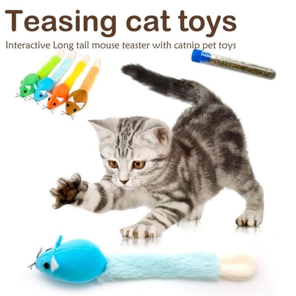 Interactive Mouse Cat Toy – Long Tail Fun
