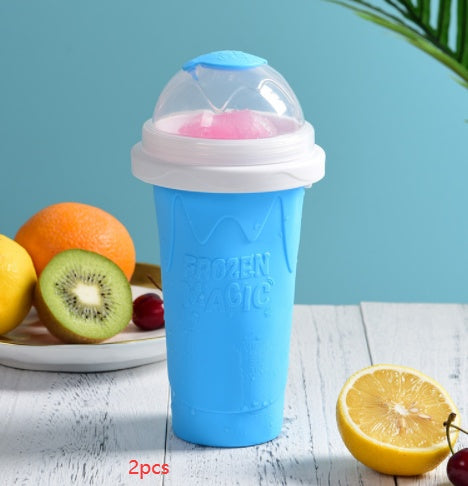 IceCrush Smoothie Cup – Instant Slushie Maker Silicone Back Scrub Bath Brush